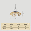 Outdoor Solar Wavy Woven Rattan Pendant Light for Patio Garden Gazebo