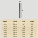 Modern Minimalist Black LED Linear Outdoor Wall Lamp