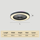Modern LED 6-Speed Adjustable Ceiling Fan Light, Dimmable