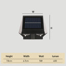 Minimalist Black IP65 Weatherproof Solar Powered Exterior Wall Lights, Dusk-to-Dawn