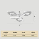 Modern Flush Silent Ceiling Fan with Light for Bedroom Living Room