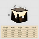 Simple  Solar Power Black Outdoor LED Wall/Floor Lights