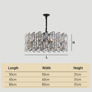 Modern Gold Tiered Crystal Chandelier - Luxury Fringe Glass Pendant Light for Dining Room, Foyer