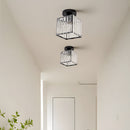 Mini Crystal Ceiling Light, black, E27, 13cm