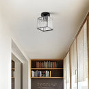 Mini Crystal Ceiling Light, black, E27, 13cm