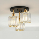 Crystal Semi Flush Ceiling Lights for Living Room, Hallway