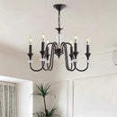 Living Room Black Chandelier with Adjustable Chain