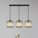 Modern Multi-Head Glass Kitchen Black Pendant Light