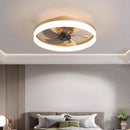 Modern Low Profile Ceiling Fan with Light 6 Speeds Reversible DC Motor Fan Light