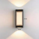 LED Up and Down Black Outdoor Wall Lights, Cool White Light