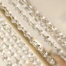 Vintage White Metal & Glass Luxury Chandelier Light