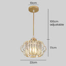 Luxurious Gold Crystal Hallway Ceiling Light