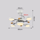 Scandinavian Led Bedroom Ceiling Fan Light