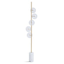Abira Five Bulb White Marble Floor Lamp