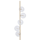 Abira Five Bulb White Marble Floor Lamp