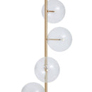 Abira Five Bulb White Marble Floor Lamp