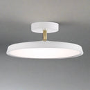 Minimalism White LED Semi-Flush Ceiling Light For Bedroom