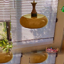 Wooden Yellow Dome Pendant Lights