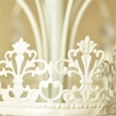 Vintage White Metal & Glass Luxury Chandelier Light